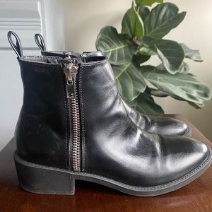 Urban Outfitters double zipper ankle boots